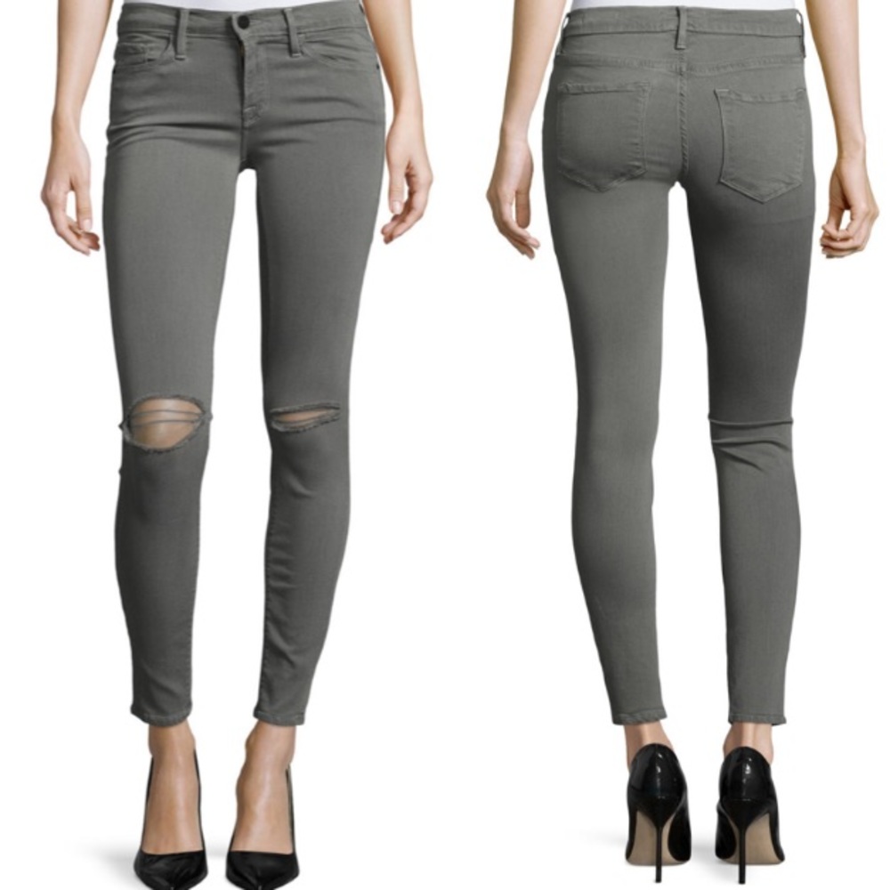 NWT FRAME Denim Le Skinny Denim Jeans Gray